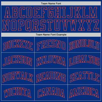 Custom Royal Royal-Orange Authentic Throwback Basketball Jersey