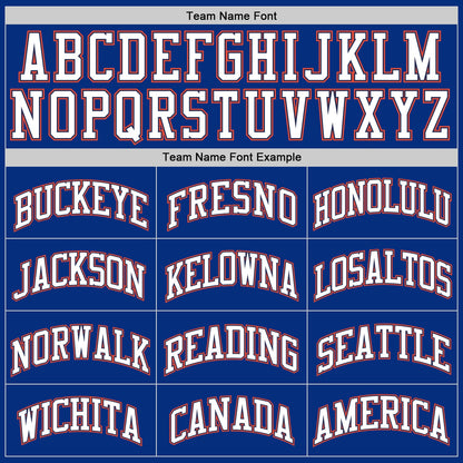 Custom Royal White-Orange Authentic Throwback Basketball Jersey