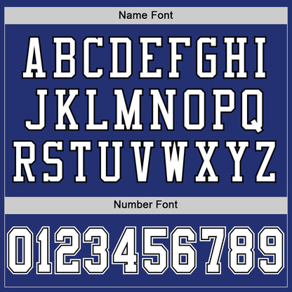 Custom Royal White-Black Mesh Authentic Throwback Football Jersey