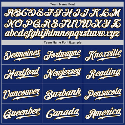 Custom Royal White Old Gold-Black Authentic Baseball Jersey