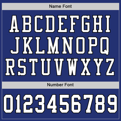 Custom Royal White-Black Mesh Authentic Football Jersey