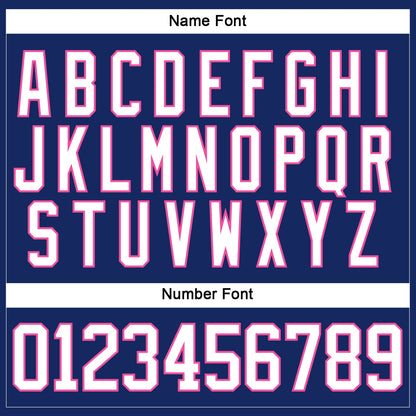 Custom Royal White-Pink Hockey Jersey