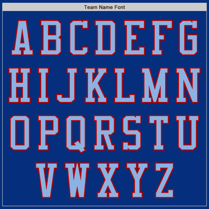 Custom Royal Light Blue-Red Authentic Baseball Jersey