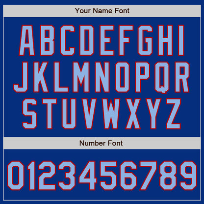 Custom Royal Light Blue-Red Authentic Baseball Jersey