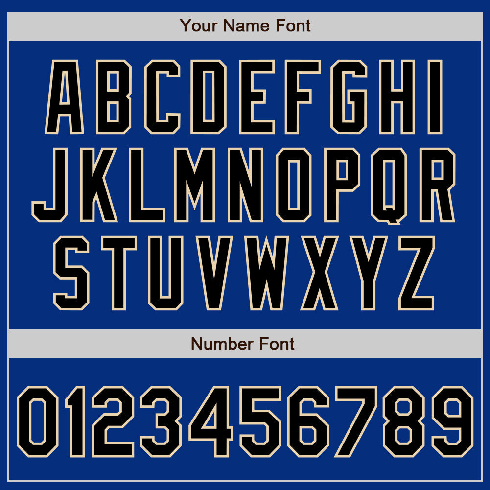 Custom Royal Black-City Cream Authentic Baseball Jersey