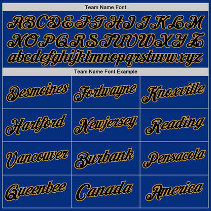 Custom Royal Black-Old Gold Authentic Throwback Basketball Jersey