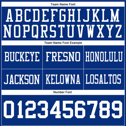 Custom Royal White Mesh Authentic Football Jersey