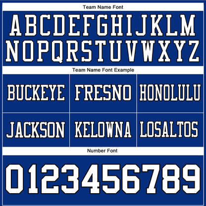 Custom Royal White-Black Mesh Authentic Football Jersey