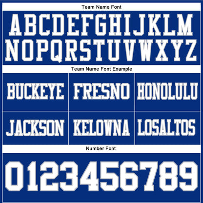 Custom Royal White-Gray Mesh Authentic Football Jersey