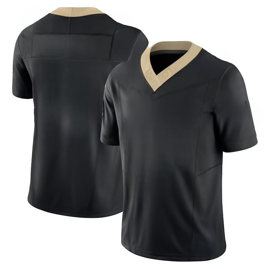 Custom Men's Saints Gold/Black Exact Replica Football Jersey