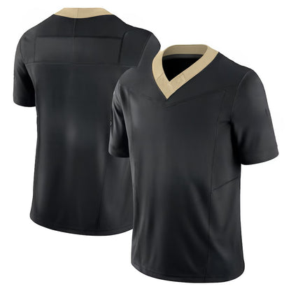 Custom Men's Saints Gold/Black Exact Replica Football Jersey