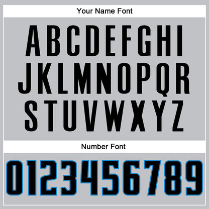 Custom Gray Black Pinstripe Black-Blue Authentic Basketball Jersey