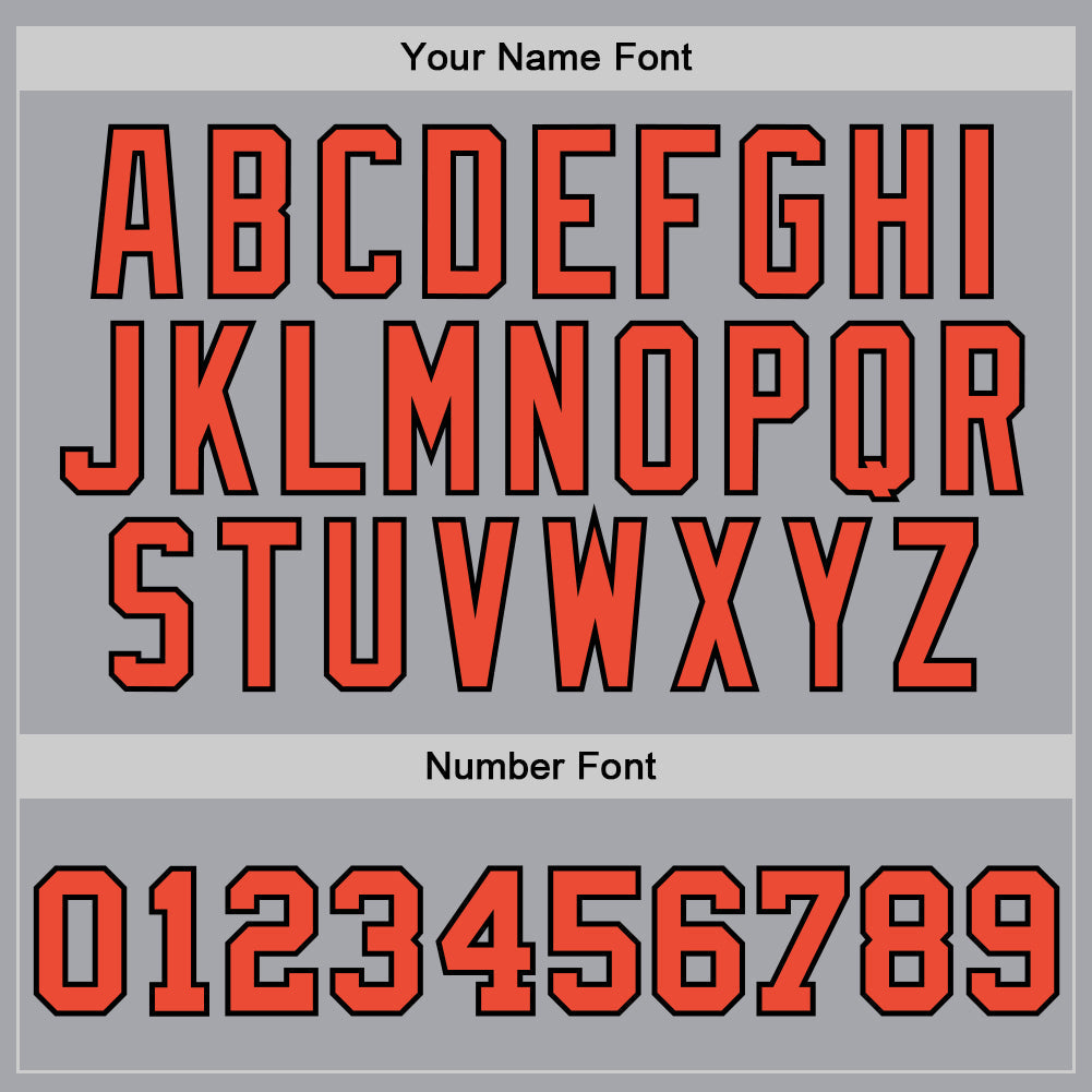 Custom Gray Orange-Black Authentic Throwback Basketball Jersey