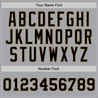 Custom Gray Black-Old Gold Authentic Throwback Basketball Jersey