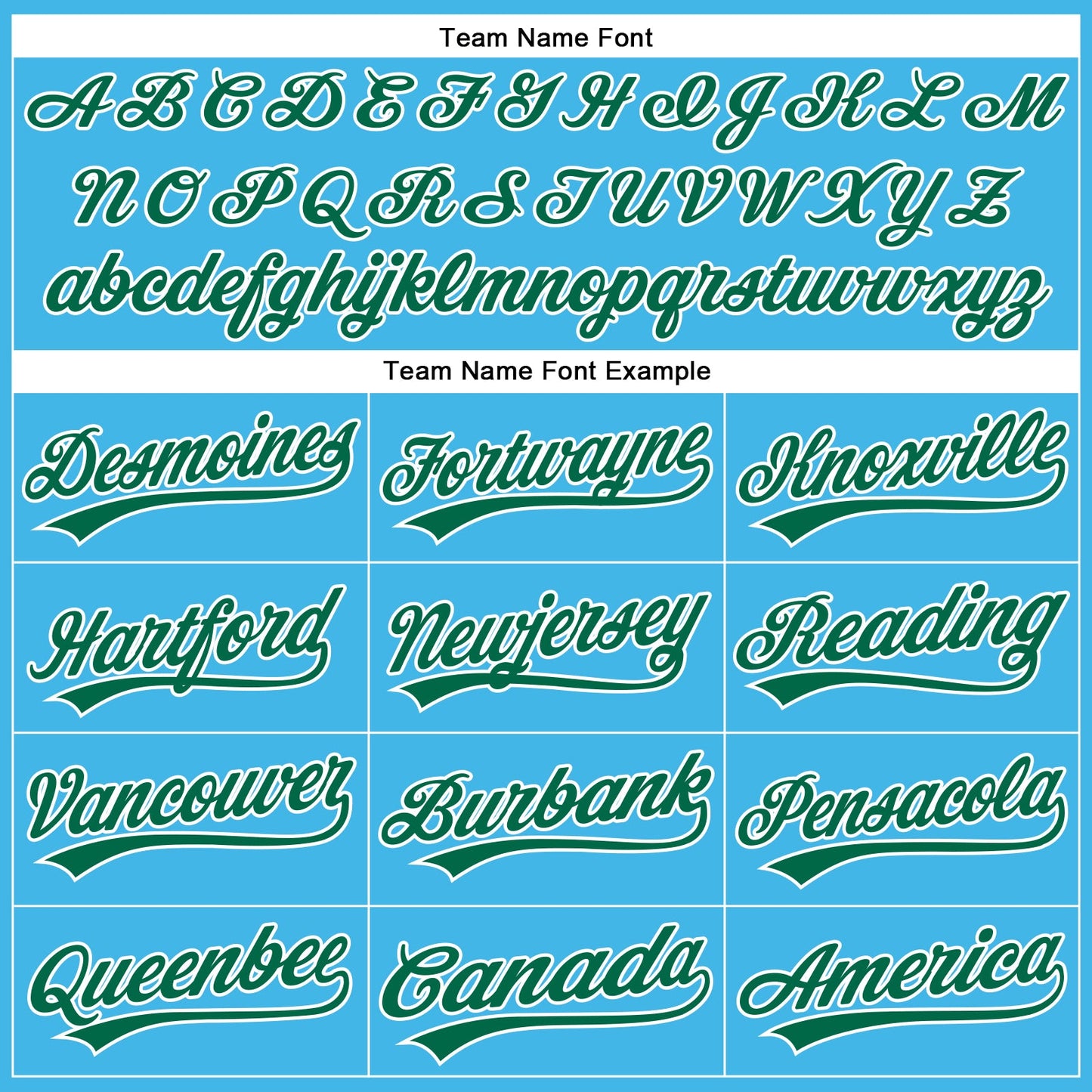 Custom Sky Blue Kelly Green-White Authentic Baseball Jersey