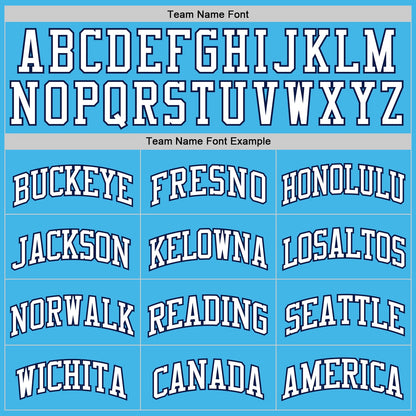 Custom Sky Blue White-Navy Authentic Basketball Jersey