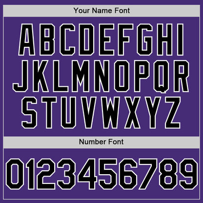 Custom Purple Black-White Authentic Sleeveless Baseball Jersey