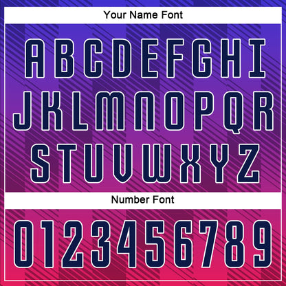 Custom Royal Navy-Hot Pink Sublimation Soccer Uniform Jersey