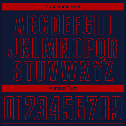 Custom Navy Red Sublimation Soccer Uniform Jersey