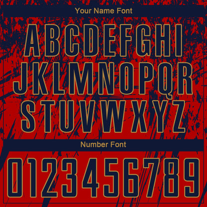 Custom Red Navy-Old Gold Sublimation Soccer Uniform Jersey