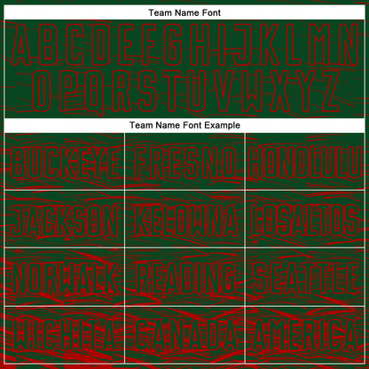 Custom Green Red Sublimation Soccer Uniform Jersey