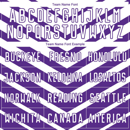 Custom Purple White Arrow Shapes Sublimation Soccer Uniform Jersey
