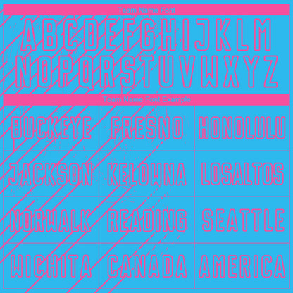 Custom Sky Blue Pink Lines Sublimation Soccer Uniform Jersey