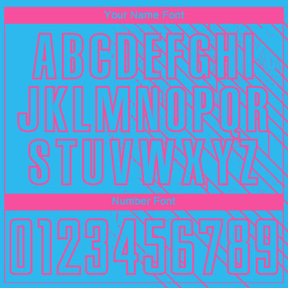 Custom Sky Blue Pink Lines Sublimation Soccer Uniform Jersey