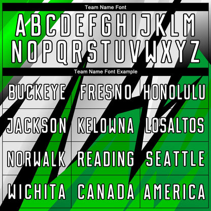 Custom Black White-Aurora Green Sublimation Soccer Uniform Jersey