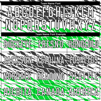 Custom Black White-Neon Green Sublimation Soccer Uniform Jersey