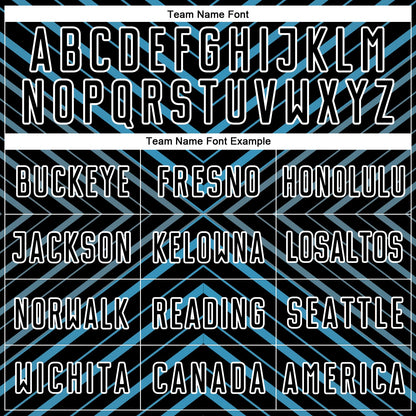 Custom Black Panther Blue-White Stripes Sublimation Soccer Uniform Jersey
