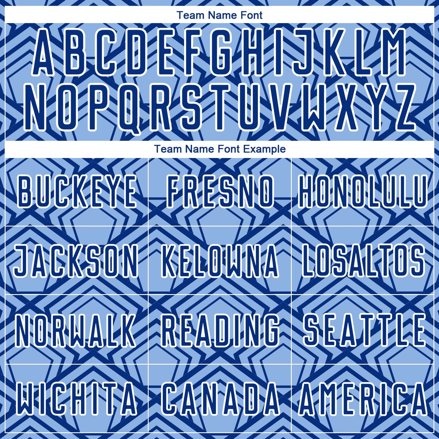 Custom Light Blue Royal-White Geometric Pattern Sublimation Soccer Uniform Jersey