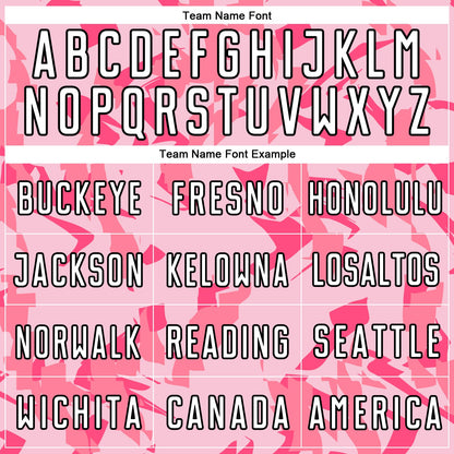 Custom Light Pink Black-Pink Abstract Geometric Pattern Sublimation Soccer Uniform Jersey