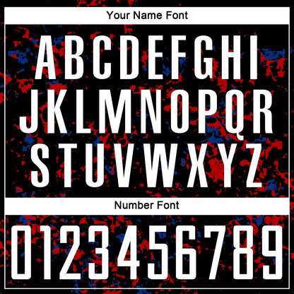 Custom Black Red-Royal Abstract Fragment Art Sublimation Soccer Uniform Jersey