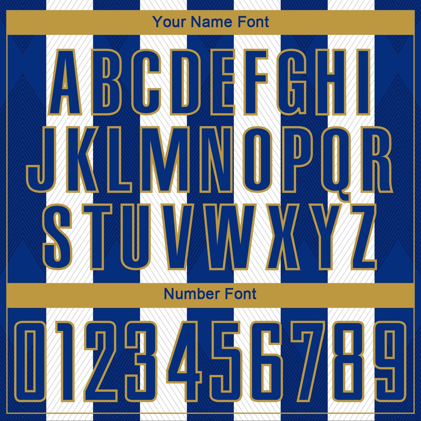 Custom White Royal-Old Gold Line Sublimation Soccer Uniform Jersey