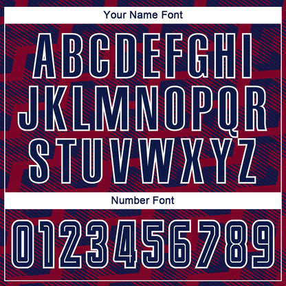 Custom Navy Crimson-White Line Sublimation Soccer Uniform Jersey