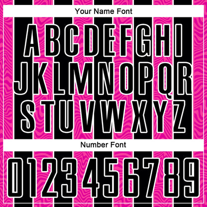 Custom Black Pink-White Line Sublimation Soccer Uniform Jersey