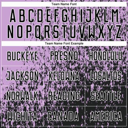 Custom Light Purple Black-White Abstract Fragment Art Sublimation Soccer Uniform Jersey