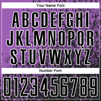 Custom Medium Purple Black-White Abstract Fragment Art Sublimation Soccer Uniform Jersey