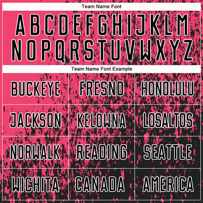 Custom Neon Pink Black-White Abstract Fragment Art Sublimation Soccer Uniform Jersey