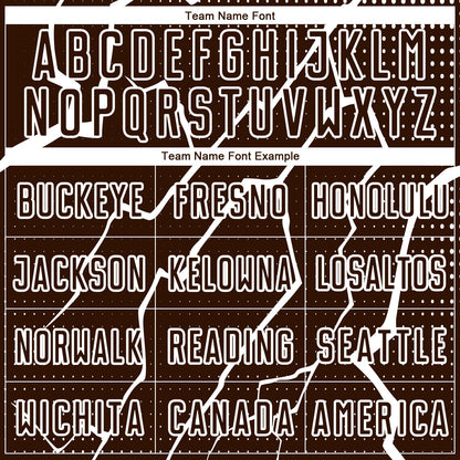 Custom Brown White Lightning Sublimation Soccer Uniform Jersey