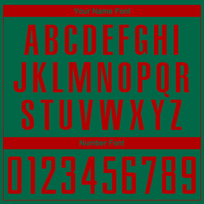Custom Kelly Green Red Sublimation Soccer Uniform Jersey