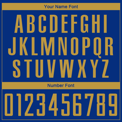 Custom Royal Old Gold Sublimation Soccer Uniform Jersey