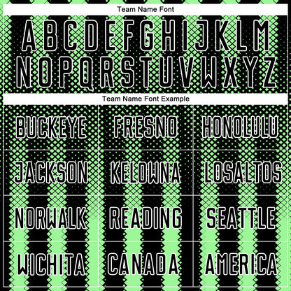 Custom Black Pea Green-White Geometric Shape Sublimation Soccer Uniform Jersey