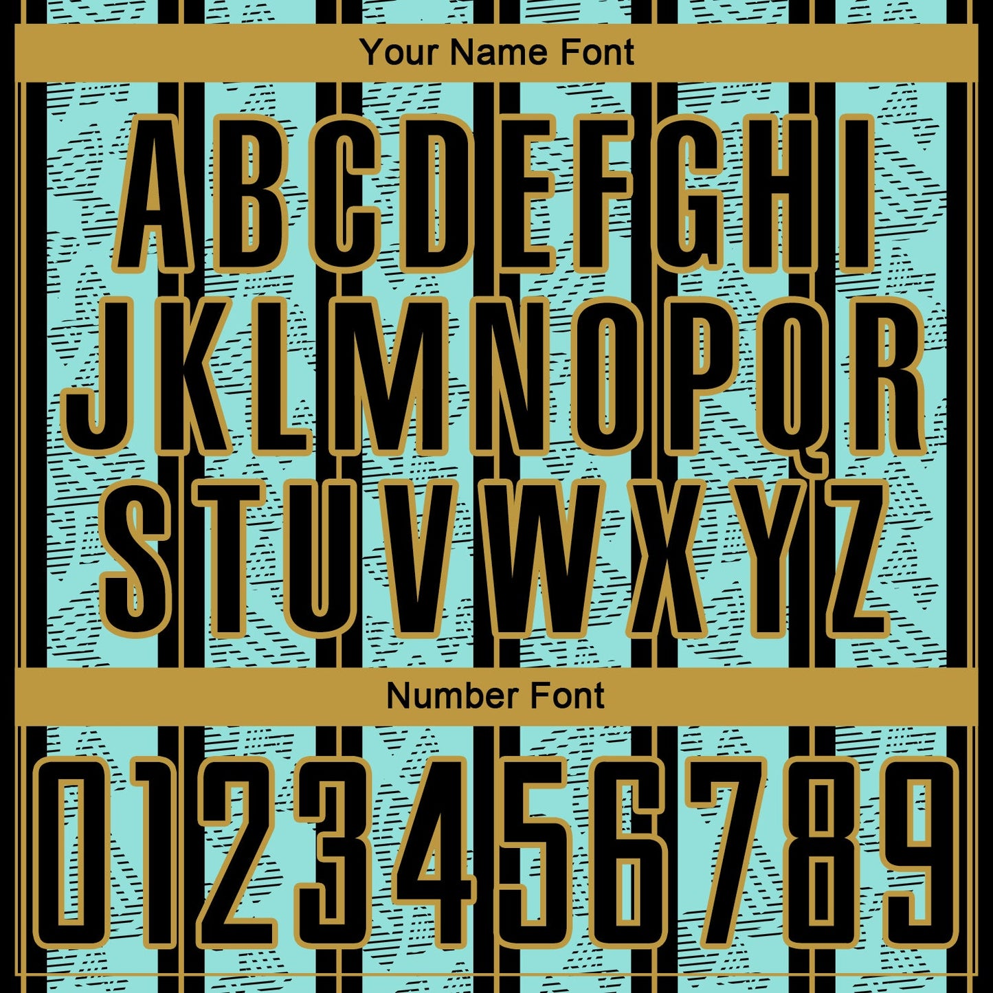 Custom Ice Blue Black-Old Gold Stripe Line Sublimation Soccer Uniform Jersey