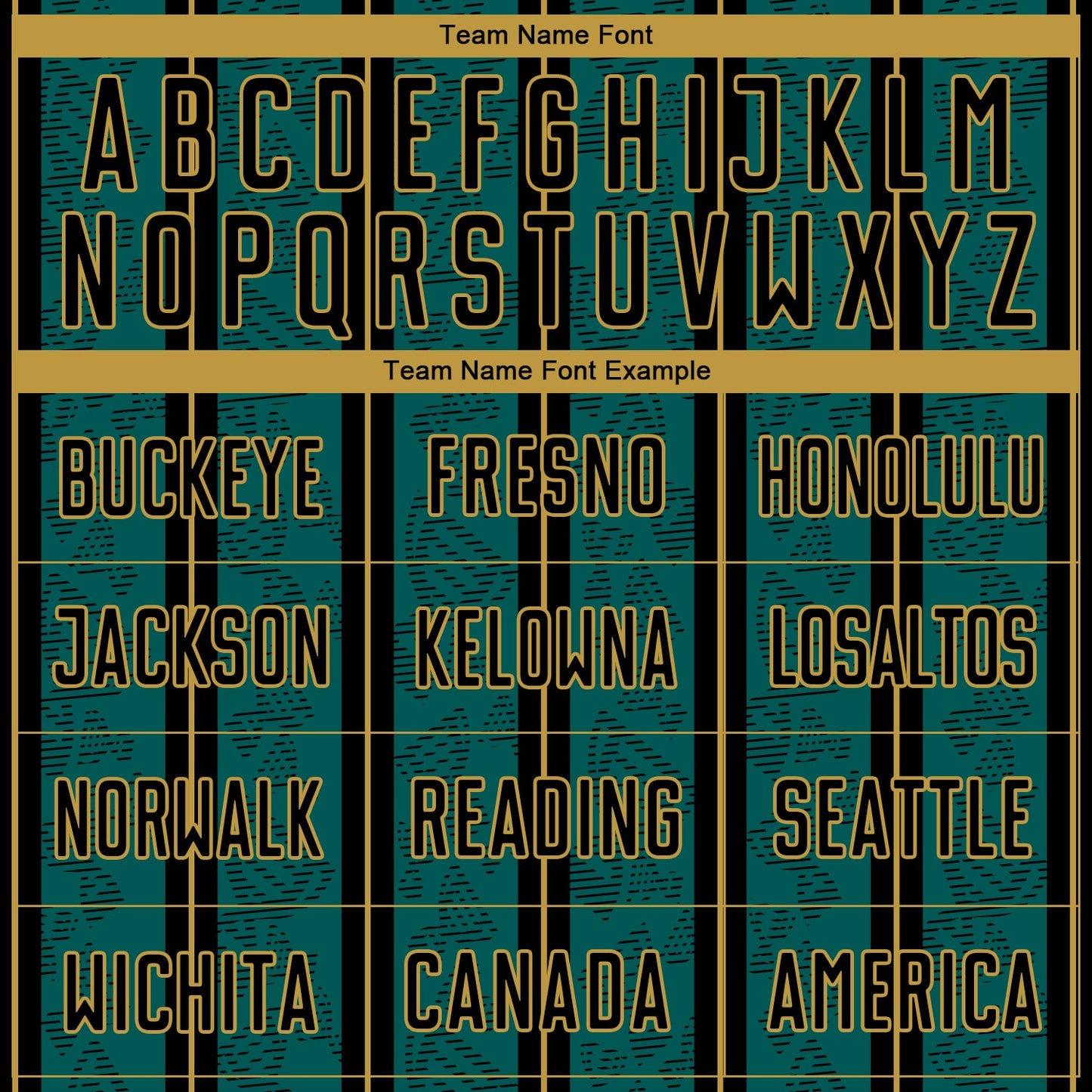 Custom Midnight Green Black-Old Gold Stripe Line Sublimation Soccer Uniform Jersey