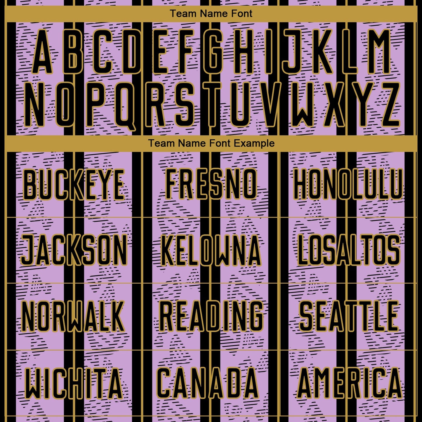 Custom Light Purple Black-Old Gold Stripe Line Sublimation Soccer Uniform Jersey