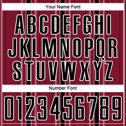 Custom Maroon Black-White Stripe Sublimation Soccer Uniform Jersey