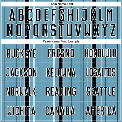 Custom Shadow Blue Black-White Stripe Sublimation Soccer Uniform Jersey