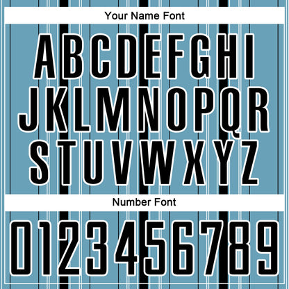 Custom Shadow Blue Black-White Stripe Sublimation Soccer Uniform Jersey